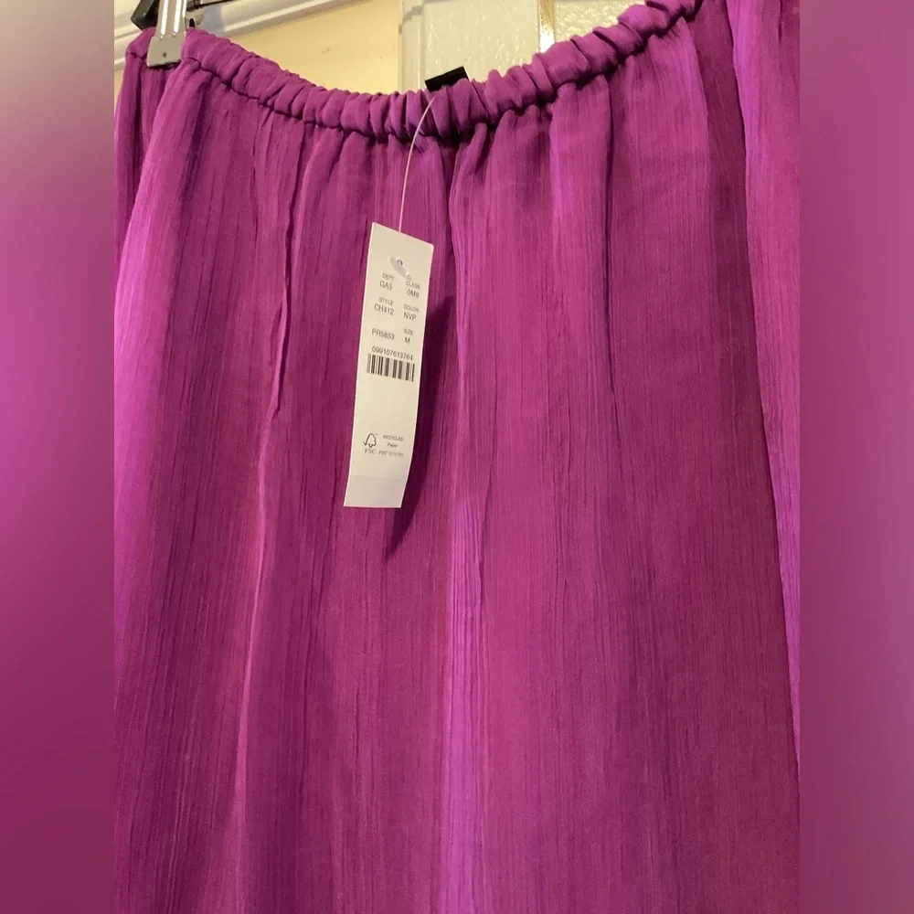 NWT J. Crew Gwyneth Purple Chiffon Skirt
